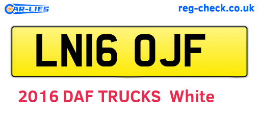 LN16OJF are the vehicle registration plates.