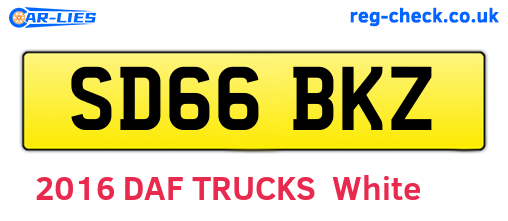 SD66BKZ are the vehicle registration plates.
