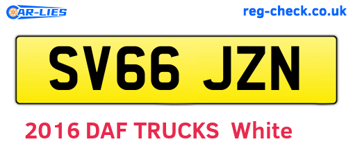 SV66JZN are the vehicle registration plates.