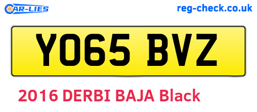 YO65BVZ are the vehicle registration plates.