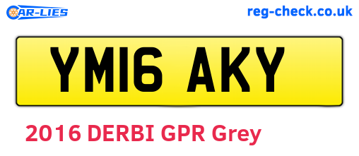 YM16AKY are the vehicle registration plates.
