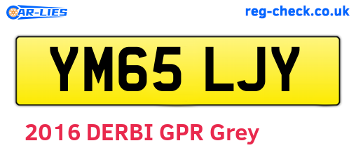 YM65LJY are the vehicle registration plates.