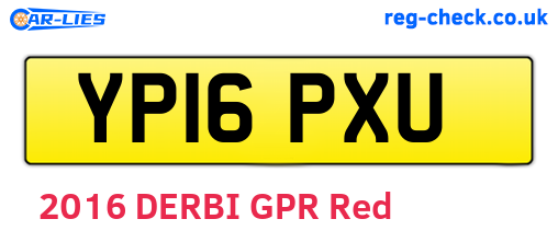 YP16PXU are the vehicle registration plates.