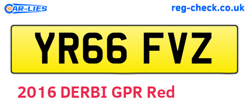 YR66FVZ are the vehicle registration plates.