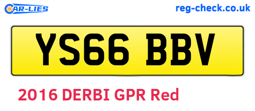 YS66BBV are the vehicle registration plates.