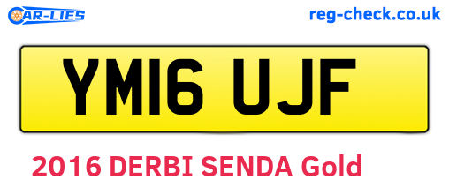 YM16UJF are the vehicle registration plates.
