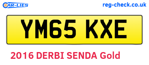 YM65KXE are the vehicle registration plates.