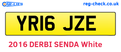 YR16JZE are the vehicle registration plates.