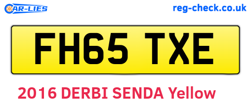 FH65TXE are the vehicle registration plates.
