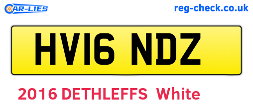 HV16NDZ are the vehicle registration plates.