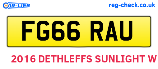 FG66RAU are the vehicle registration plates.