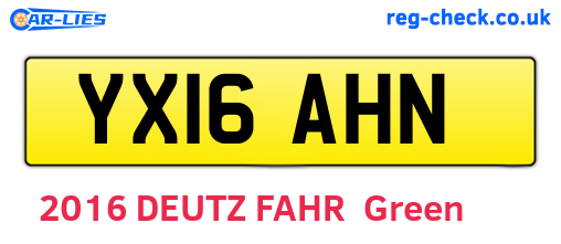 YX16AHN are the vehicle registration plates.