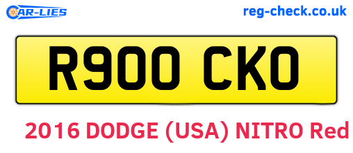 R900CKO are the vehicle registration plates.