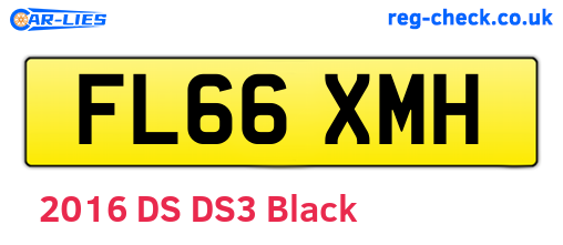 FL66XMH are the vehicle registration plates.