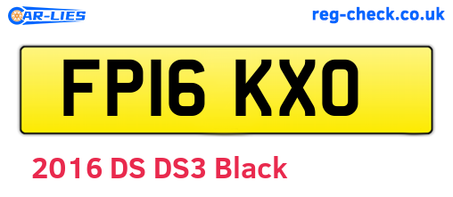FP16KXO are the vehicle registration plates.