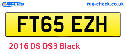 FT65EZH are the vehicle registration plates.