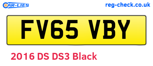 FV65VBY are the vehicle registration plates.