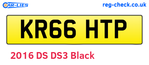 KR66HTP are the vehicle registration plates.