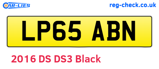 LP65ABN are the vehicle registration plates.