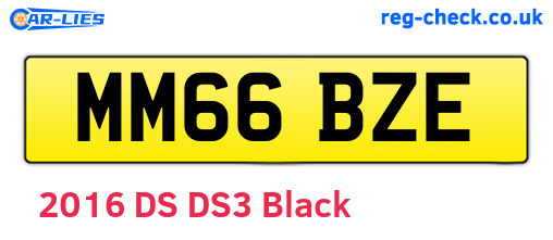 MM66BZE are the vehicle registration plates.
