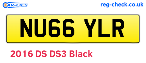 NU66YLR are the vehicle registration plates.
