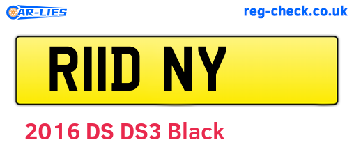 R11DNY are the vehicle registration plates.