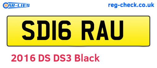 SD16RAU are the vehicle registration plates.