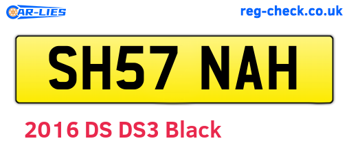 SH57NAH are the vehicle registration plates.