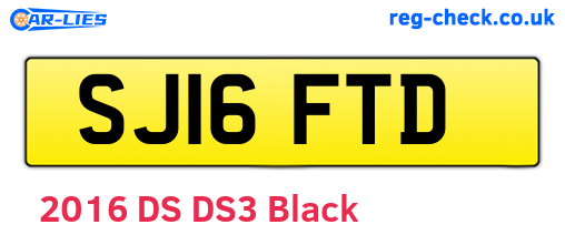 SJ16FTD are the vehicle registration plates.