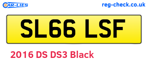 SL66LSF are the vehicle registration plates.