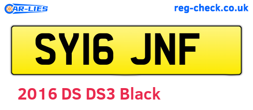 SY16JNF are the vehicle registration plates.