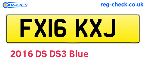 FX16KXJ are the vehicle registration plates.