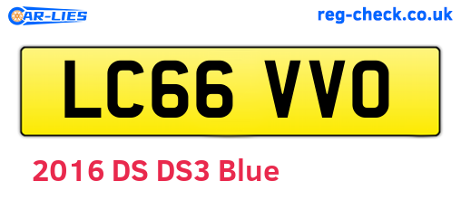 LC66VVO are the vehicle registration plates.