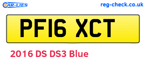 PF16XCT are the vehicle registration plates.