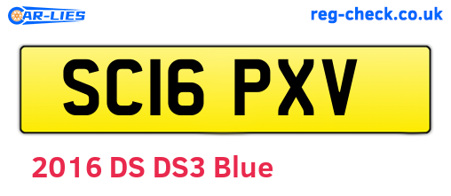 SC16PXV are the vehicle registration plates.