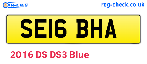 SE16BHA are the vehicle registration plates.