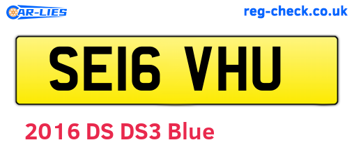 SE16VHU are the vehicle registration plates.