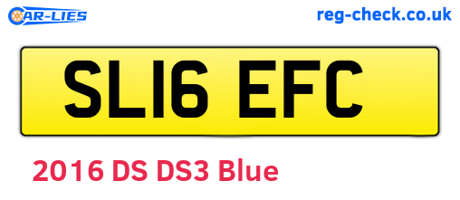 SL16EFC are the vehicle registration plates.
