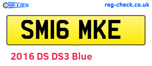 SM16MKE are the vehicle registration plates.