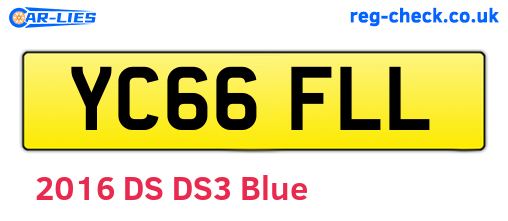 YC66FLL are the vehicle registration plates.