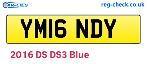 YM16NDY are the vehicle registration plates.