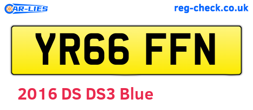 YR66FFN are the vehicle registration plates.