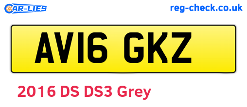 AV16GKZ are the vehicle registration plates.