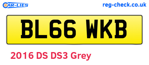 BL66WKB are the vehicle registration plates.