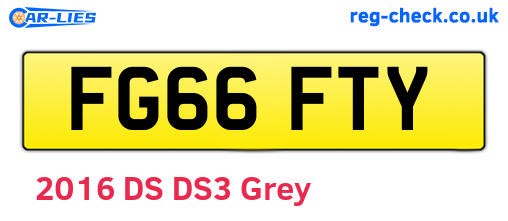 FG66FTY are the vehicle registration plates.