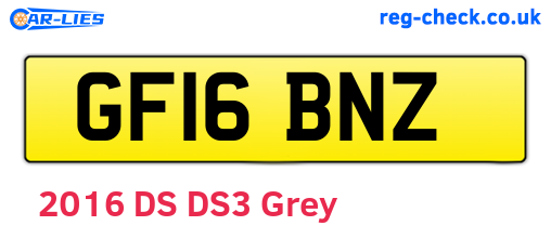GF16BNZ are the vehicle registration plates.