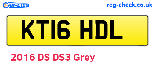 KT16HDL are the vehicle registration plates.