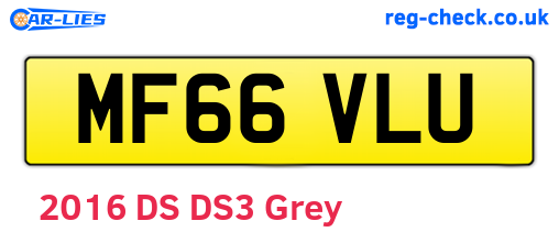 MF66VLU are the vehicle registration plates.