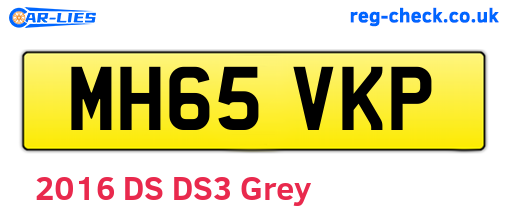 MH65VKP are the vehicle registration plates.
