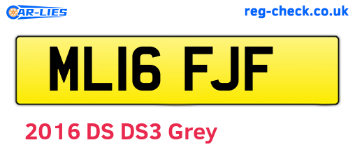 ML16FJF are the vehicle registration plates.